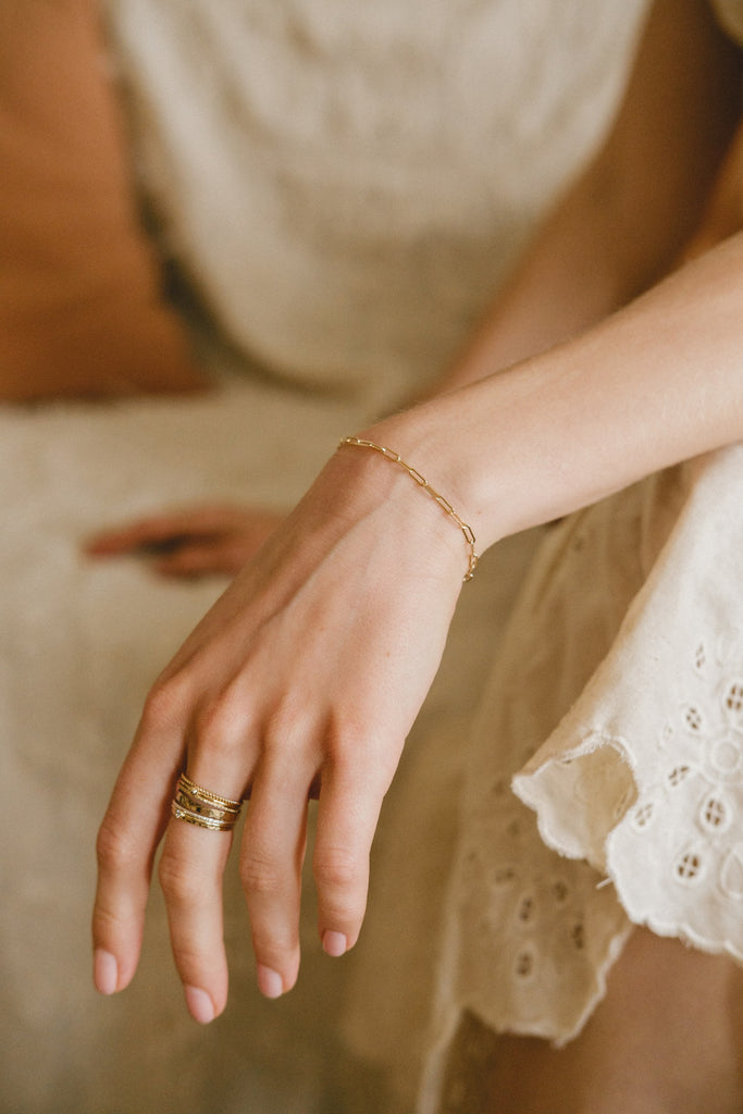 minimalist chain bali bracelet