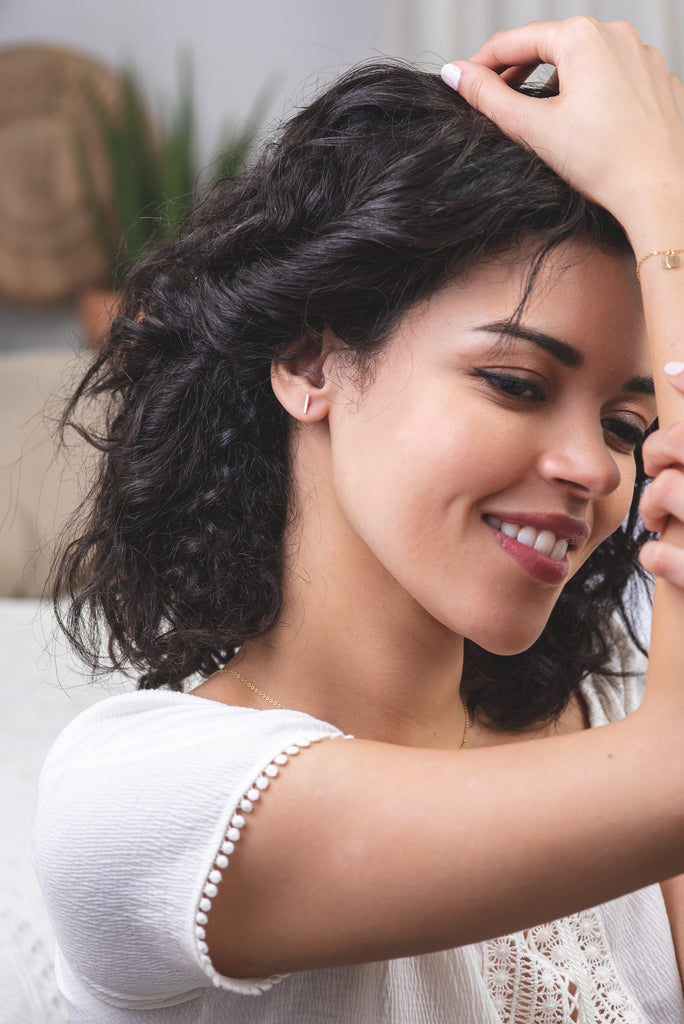 kenya inspired solid gold earrings