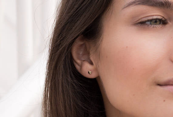 14k solid gold india inspired earrings